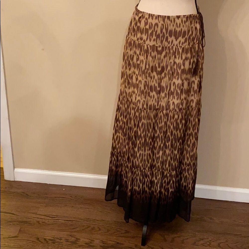 Cache (animal )leopard print skirt ,size 6